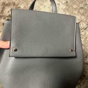 a new day Gray Leather Shoulder Bag